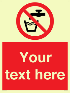 Custom prohibition not drinking water